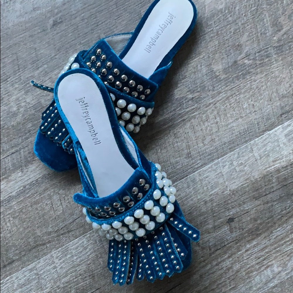 Turquoise and Pearl Mule